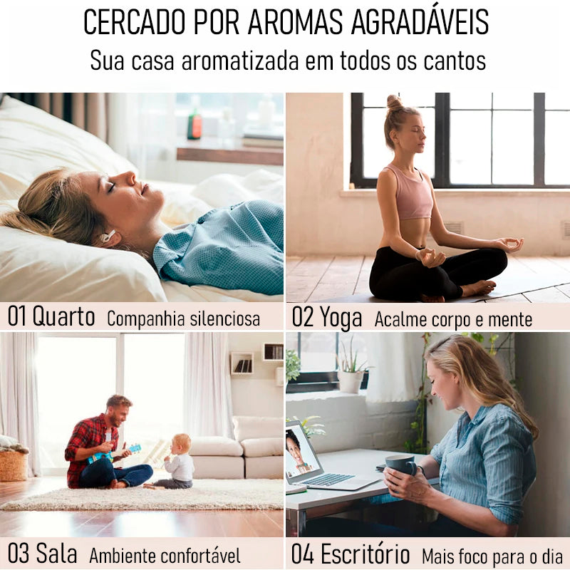Umidificador e Aromatizador 2 em 1