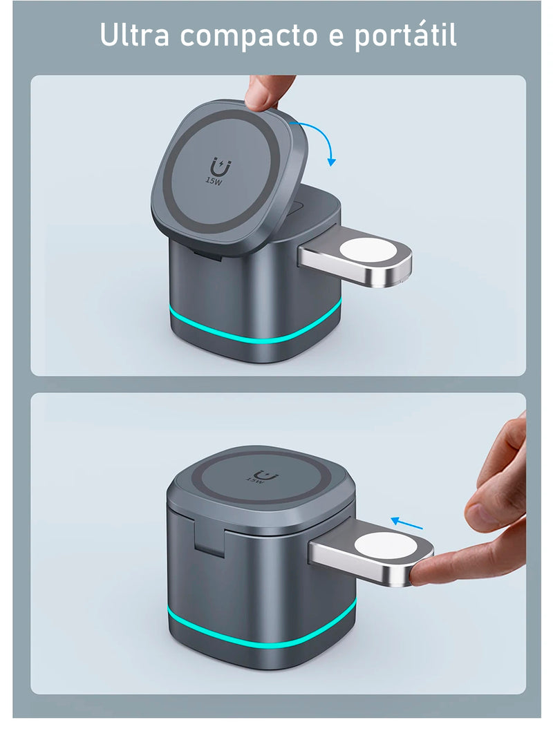 Sync Charge - Carregador 3 em 1 exclusivo para iPhones