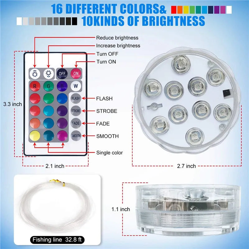 AquaLuz - Led Para Piscina Sem Fio